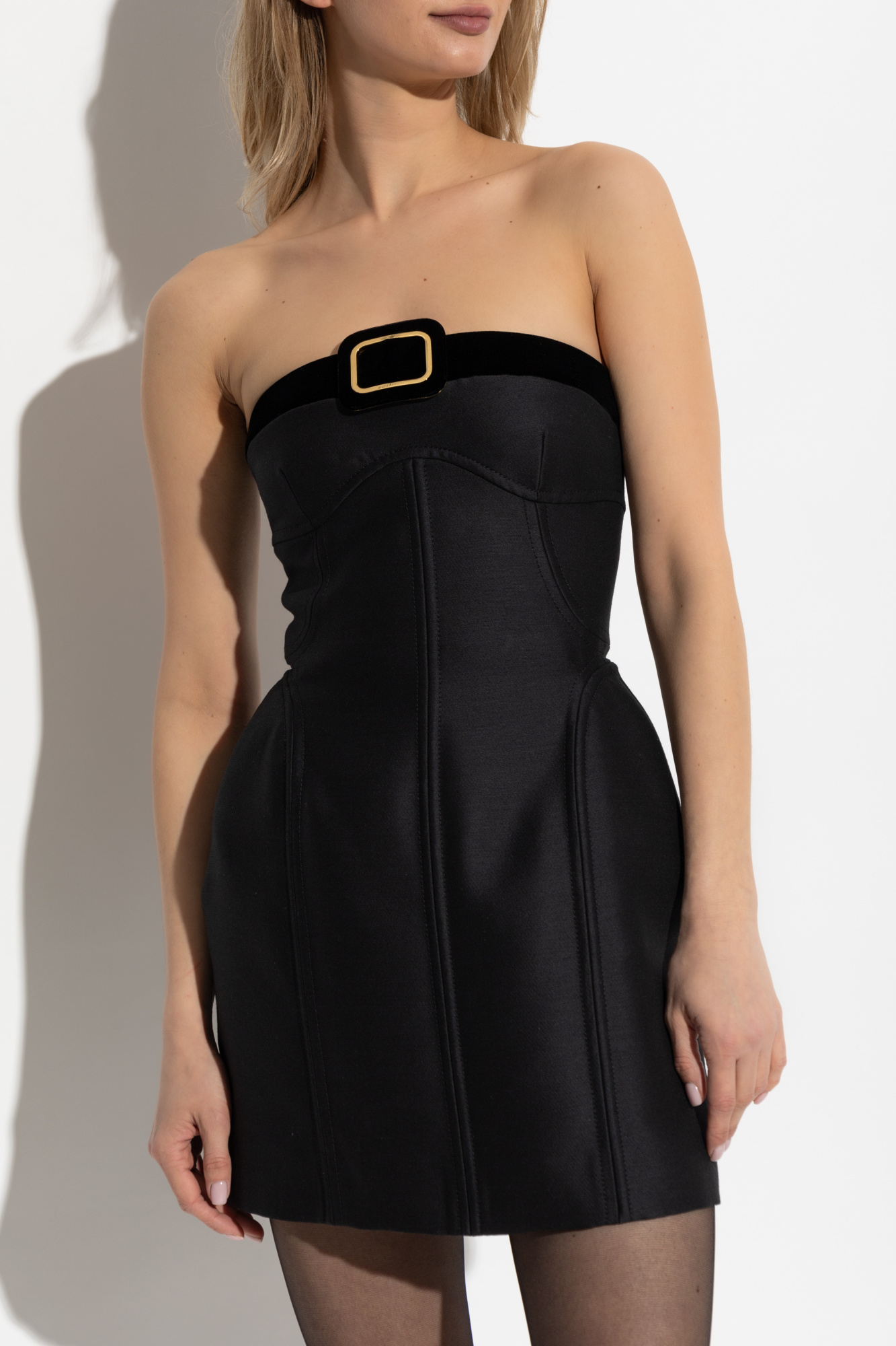 【tom ford・トムフォード】 SHORT DRESS ワンピース SHORT DRESS WITH CUT OUT AND CHAIN CLOSURE | Tom Ford Fashion